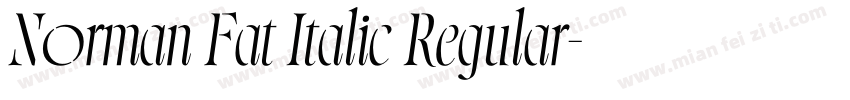 Norman Fat Italic Regular字体转换